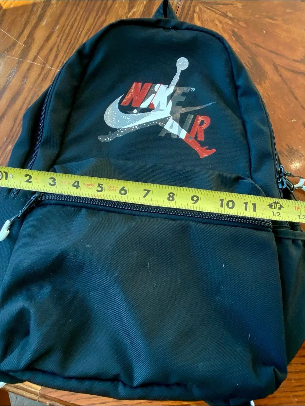 Jordan Black Backpack with White Jumpman Accent/some wear in front